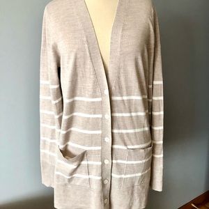 Patagonia lightweight merino wool striped cardigan